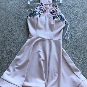 *i take offers* Pink rose embroidered dress💗